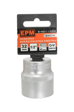 NASADKA KRÓTKA 1/2'' 6-KĄTNA SATIN 32MM EPM