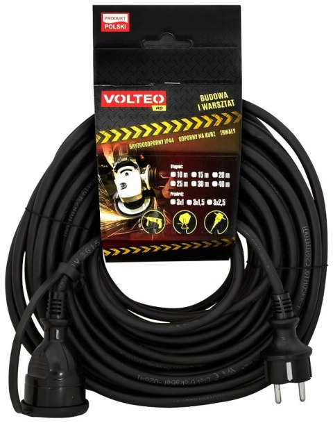 PRZEDŁUŻACZ HEAVY DUTY 10M PRZEWÓD H05RR-F 3*1,5MM VOLTEO PRZEDŁUŻACZ HEAVY DUTY 10M PRZEWÓD H05RR-F 3*1,5MM VOLTEO