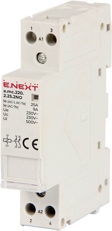 STYCZNIK MODUŁOWY E.MC.220.2.25.2NO 2P 25A 2NO ENEXT STYCZNIK MODUŁOWY E.MC.220.2.25.2NO 2P 25A 2NO ENEXT