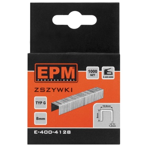 ZSZYWKI TYP G 1000SZT 10.6MM*1.2MM 8MM EPM ZSZYWKI TYP G 1000SZT 10.6MM*1.2MM 8MM EPM