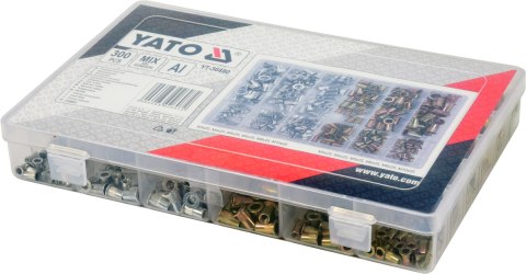 ZESTA NITONAKRĘTEK STAL, ALU MIX M3-M10 300SZT YATO ZESTA NITONAKRĘTEK STAL, ALU MIX M3-M10 300SZT YATO