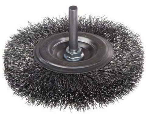 SZCZOTKA TARCZOWA DRUT STALOWY TRZPIEŃ 6MM FI60MM SZCZOTKA TARCZOWA DRUT STALOWY TRZPIEŃ 6MM FI60MM