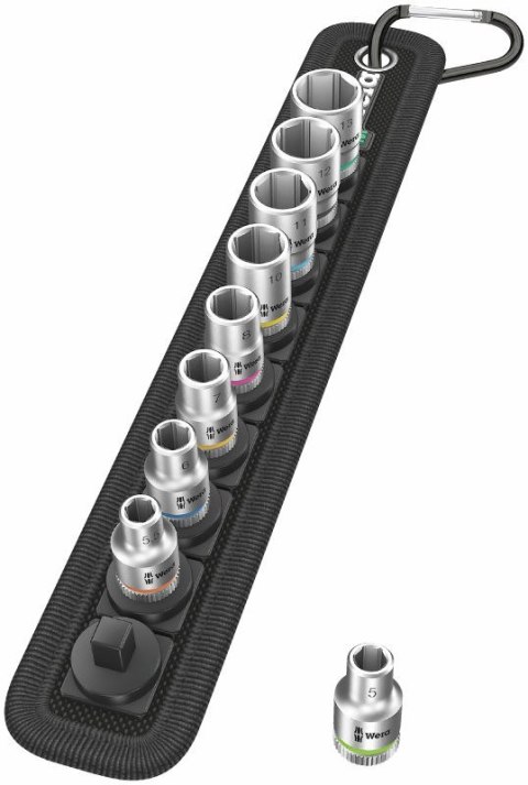ZESTAW KLUCZY NASADOWYCH ZYKLOP 1/4'' 9 CZĘŚCI – WERA BELT A4 ZESTAW KLUCZY NASADOWYCH ZYKLOP 1/4'' 9 CZĘŚCI – WERA BELT A4