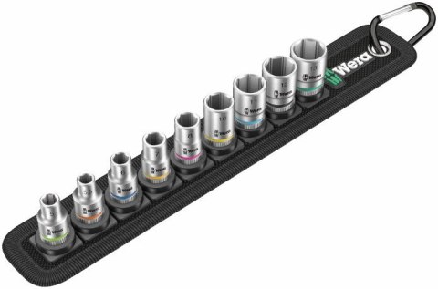 ZESTAW KLUCZY NASADOWYCH ZYKLOP 1/4'' 9 CZĘŚCI – WERA BELT A4 ZESTAW KLUCZY NASADOWYCH ZYKLOP 1/4'' 9 CZĘŚCI – WERA BELT A4
