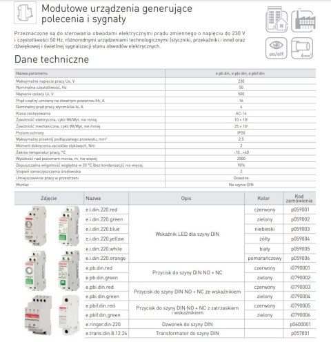 LAMPKA SYGNALIZACYJNA NA SZYNĘ DIN E.I.DIN.220 ZIELONA ENEXT LAMPKA SYGNALIZACYJNA NA SZYNĘ DIN E.I.DIN.220 ZIELONA ENEXT