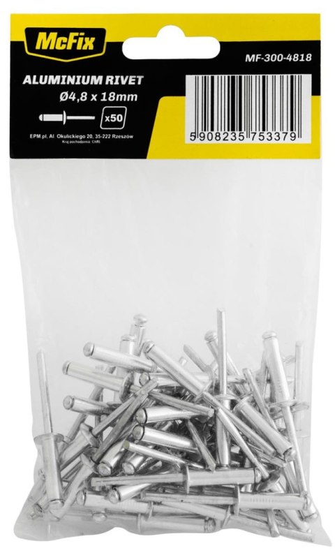 NITY ALUMINIOWE OP-50SZT 4.8*12MM MC FIX NITY ALUMINIOWE OP-50SZT 4.8*12MM MC FIX