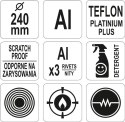 PATELNIA ALUMINIOWA TEFLON 240MM YATO