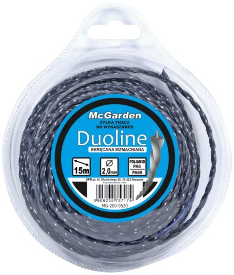 ŻYŁKA DO WYKASZARKI SKRĘCANA WZMACNIANA DUOLINE 3.0MM*15 MC GARDEN ŻYŁKA DO WYKASZARKI SKRĘCANA WZMACNIANA DUOLINE 3.0MM*15 MC GARDEN