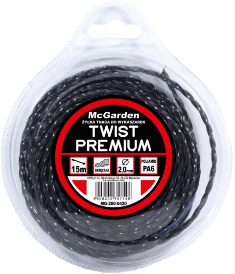 ŻYŁKA DO WYKASZARKI TWIST PREMIUM 3.0MM 15M MC GARDEN ŻYŁKA DO WYKASZARKI TWIST PREMIUM 3.0MM 15M MC GARDEN