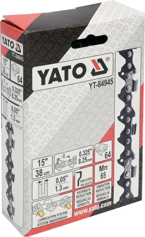 ŁAŃCUCH TNĄCY DO PILARKI 15'' .325 1.3MM 64Z YATO ŁAŃCUCH TNĄCY DO PILARKI 15'' .325 1.3MM 64Z YATO