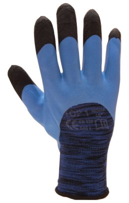 RĘKAWICE OCHRONNE, SPIENIONY LATEX SUPER TECH BLUE FIX R.10 UN