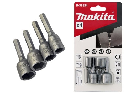 ZESTAW NASADEK MAGNETYCZNYCH 4SZ. 8*10*12*13 MAKITA ZESTAW NASADEK MAGNETYCZNYCH 4SZ. 8*10*12*13 MAKITA