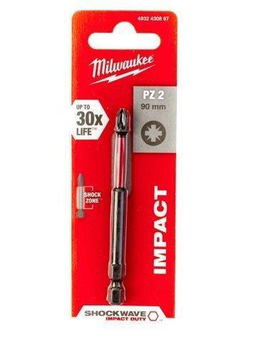 BIT, GROT, KOŃCÓWKA SHOCKWAVE PZ2 90MM 1 SZT. MILWAUKEE BIT, GROT, KOŃCÓWKA SHOCKWAVE PZ2 90MM 1 SZT. MILWAUKEE