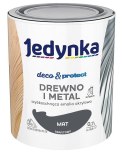 JEDYNKA DECO&PROTECT DREWNO I METAL MAT GRAFIT 0,7L