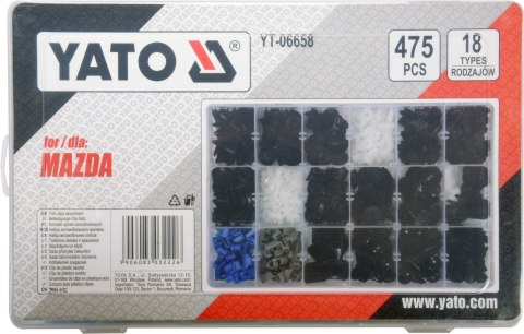KOMPLET SPINEK SAMOCHODOWYCH MAZDA 475SZT YATO KOMPLET SPINEK SAMOCHODOWYCH MAZDA 475SZT YATO