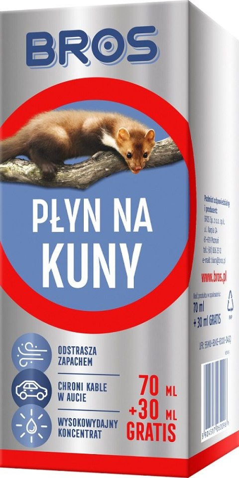 PŁYN NA KUNY 70ML+30ML GRATIS BROS PŁYN NA KUNY 70ML+30ML GRATIS BROS