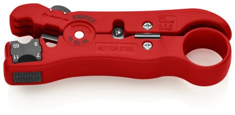 ŚCIĄGACZ IZOLACJI Z KABLI KONCENTRYCZNYCH I TELEINFORMATYCZN KNIPEX ŚCIĄGACZ IZOLACJI Z KABLI KONCENTRYCZNYCH I TELEINFORMATYCZN KNIPEX