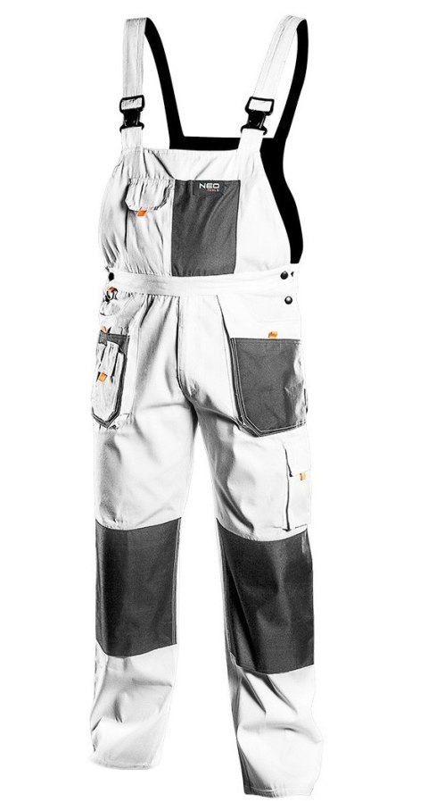 SPODNIE ROBOCZE NA SZELKACH BIAŁE HD ROZMIAR XL/56 NEO SPODNIE ROBOCZE NA SZELKACH BIAŁE HD ROZMIAR XL/56 NEO
