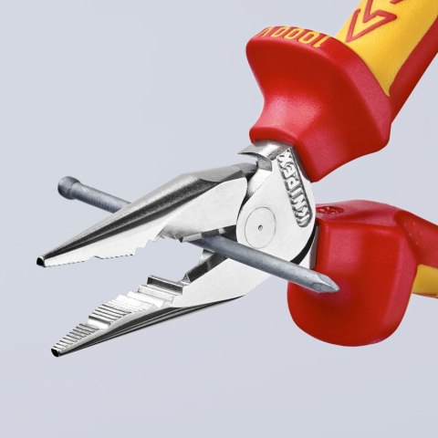 SZCZYPCE UNIWERSALNE Z OSTRO ZAKOŃCZONYMI SZCZĘKAMI PCV145MM KNIPEX SZCZYPCE UNIWERSALNE Z OSTRO ZAKOŃCZONYMI SZCZĘKAMI PCV145MM KNIPEX