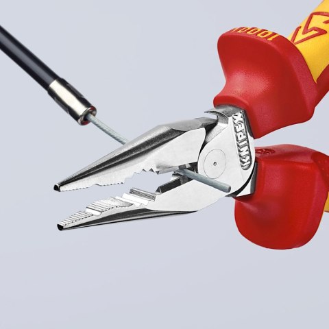 SZCZYPCE UNIWERSALNE Z OSTRO ZAKOŃCZONYMI SZCZĘKAMI PCV145MM KNIPEX SZCZYPCE UNIWERSALNE Z OSTRO ZAKOŃCZONYMI SZCZĘKAMI PCV145MM KNIPEX