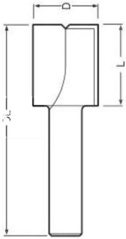 FREZ PROSTY 8MM 20*20MM 2 ROWKI MAKITA