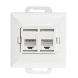 PERŁA GNIAZDO KOMPUTEROWE RJ45 PODWÓJNE NIEEKRANOWANE 5KAT ABEX
