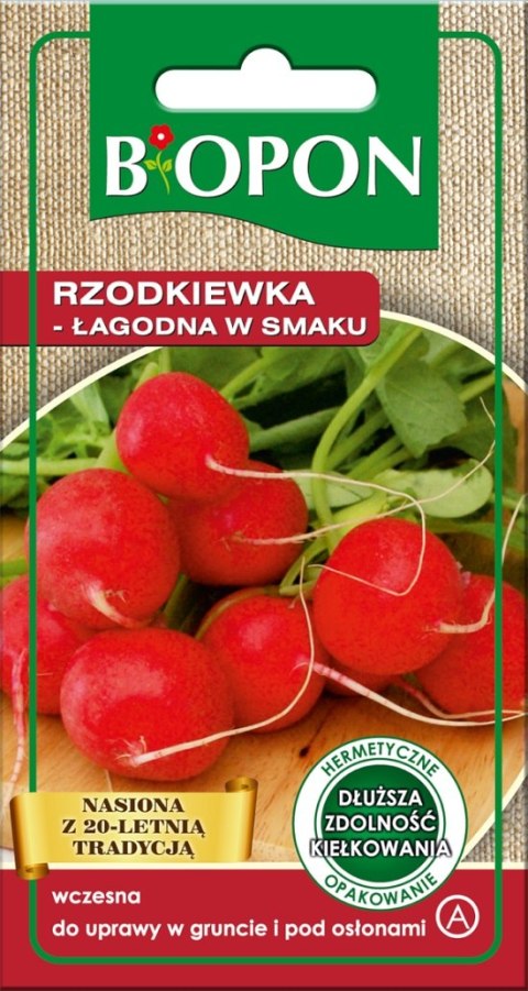 RZODKIEWKA ŁAGODNA W SMAKU 8G BIOPON RZODKIEWKA ŁAGODNA W SMAKU 8G BIOPON