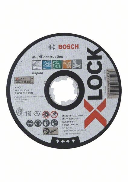 TARCZA TNĄCA X-LOCK MULTI MATERIAL 125*1*22.23 BOSCH TARCZA TNĄCA X-LOCK MULTI MATERIAL 125*1*22.23 BOSCH