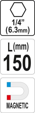 UCHWYT DO BITÓW 1/4*150MM YATO