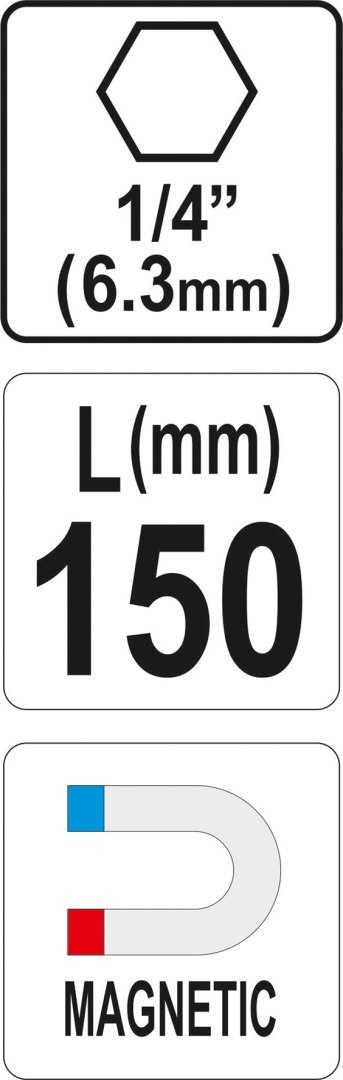 UCHWYT DO BITÓW 1/4*150MM YATO UCHWYT DO BITÓW 1/4*150MM YATO