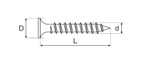 WKRĘT DO DREWNA OCYNK ŻÓŁTY 4.0*25MM MC FIX WKRĘT DO DREWNA OCYNK ŻÓŁTY 4.0*25MM MC FIX