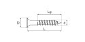 WKRĘT DO DREWNA OCYNK ŻÓŁTY 6.0*130MM GWINT NIEPEŁNY MC FIX