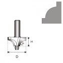 FREZ ORNAMENTOWY Z ŁOŻYSKIEM T6 D19 H6.5 R3.17MM DEDRA