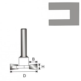 FREZ ROWKUJĄCY T T12 D32 H6.35 B9.4MM DEDRA