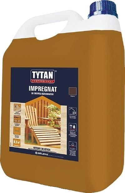IMPREGNAT DO DREWNA OGRODOWEGO BRĄZOWY 5L TYTAN IMPREGNAT DO DREWNA OGRODOWEGO BRĄZOWY 5L TYTAN