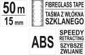 MIARA STALOWA GEODEZYJNA 50M Z WŁÓKNA SZKLANEGO YATO