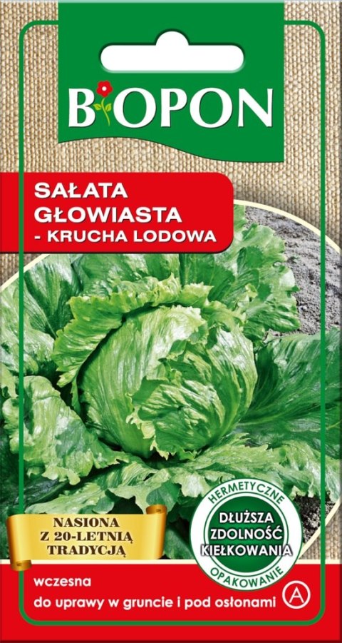 SAŁATA GŁOWIASTA KRUCHA LODOWA 0.5G BIOPON SAŁATA GŁOWIASTA KRUCHA LODOWA 0.5G BIOPON