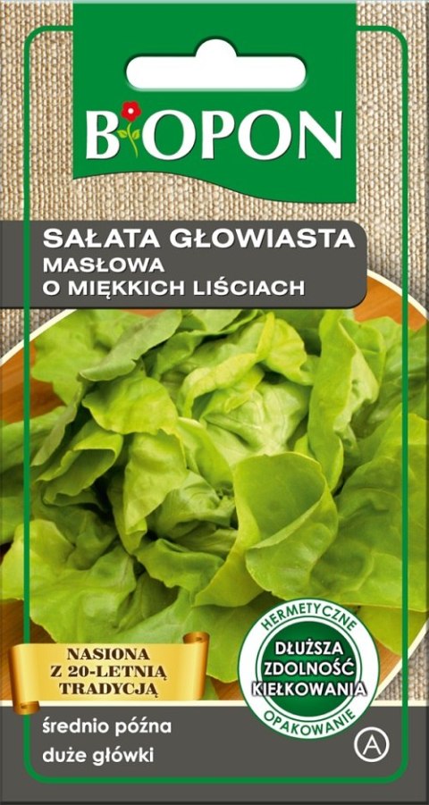 SAŁATA GŁOWIASTA MASŁOWA O MIĘKKICH LIŚCIACH 1G BIOPON SAŁATA GŁOWIASTA MASŁOWA O MIĘKKICH LIŚCIACH 1G BIOPON