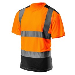 KOSZULKA T-SHIRT OSTRZEGAWCZY CIEMNY DÓŁ POMARAŃCZOWY XXL NEO