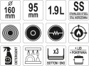 RONDEL Z POKRYWKĄ ZE STALI NIERDZEWNEJ 16X9,5CM 1.9L. YATO GASTRO