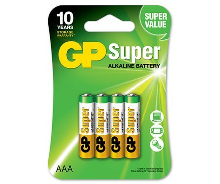 BATERIA SUPER ALKALINE AAA 1.5V 4 SZTUK GP BATTERY BATERIA SUPER ALKALINE AAA 1.5V 4 SZTUK GP BATTERY