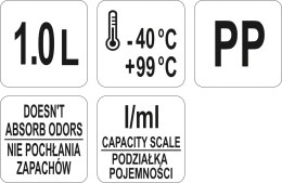 DZBANEK Z MIARKĄ 1000ML YATO