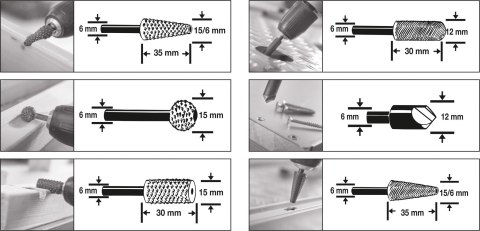 FREZY DO METALU I DREWNA 6-15 MM 6 SZT. YATO FREZY DO METALU I DREWNA 6-15 MM 6 SZT. YATO