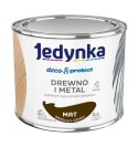 JEDYNKA DECO&PROTECT DREWNO I METAL MAT BRĄZ CIEMNY 0,2L