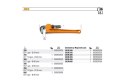 KLUCZ DO RUR WZMOCNIONY 1,1/2'' BETA