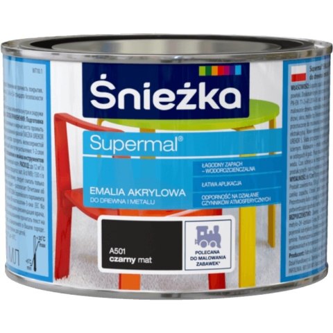 SUPERMAL AKRYLOWA CZARNA A445 0.8L ŚNIEŻKA SUPERMAL AKRYLOWA CZARNA A445 0.8L ŚNIEŻKA