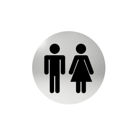 OZNACZENIE OKRĄGŁE WC, KLEJONE STAL NIERDZEWNA UN OZNACZENIE OKRĄGŁE WC, KLEJONE STAL NIERDZEWNA UN