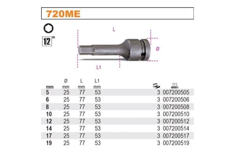 NASADKA UDAROWA1/2''SZEŚCIOKĄTNA 14 MM BETA NASADKA UDAROWA1/2''SZEŚCIOKĄTNA 14 MM BETA
