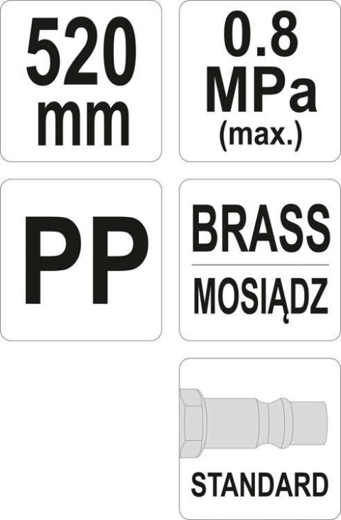 PISTOLET DO PRZEDMUCHIWANIA 520MM YATO PISTOLET DO PRZEDMUCHIWANIA 520MM YATO