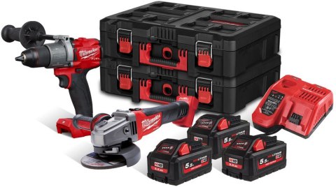 ZESTAW COMBO KIT M18FPD2 + M18CAG125X 3*5.5AH MILWAUKEE ZESTAW COMBO KIT M18FPD2 + M18CAG125X 3*5.5AH MILWAUKEE